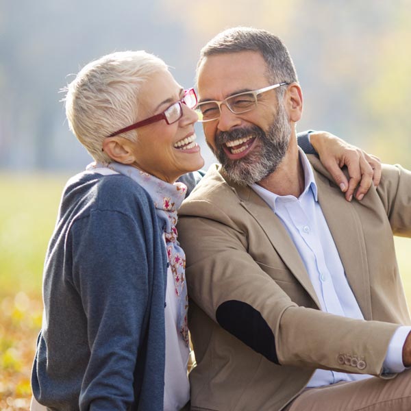 smiling senior couple